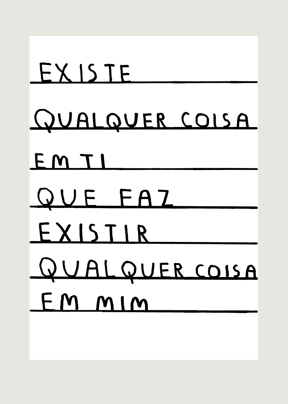 EXISTE QUALQUER COISA
