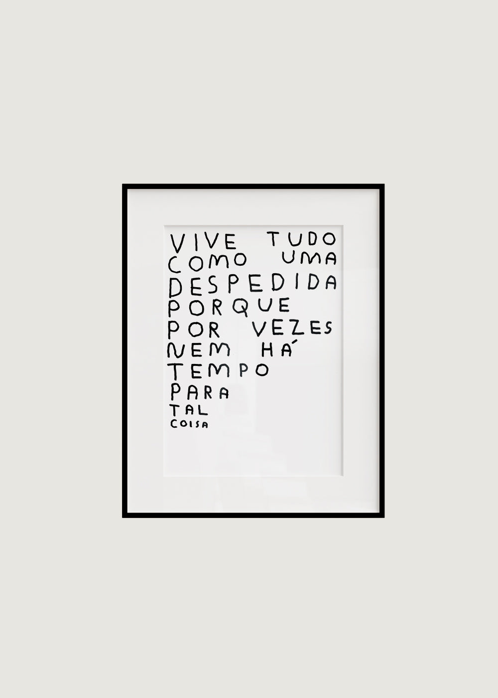 VIVE TUDO COMO UMA DESPEDIDA