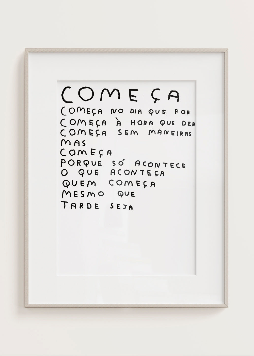 COMEÇA MESMO QUE TARDE SEJA