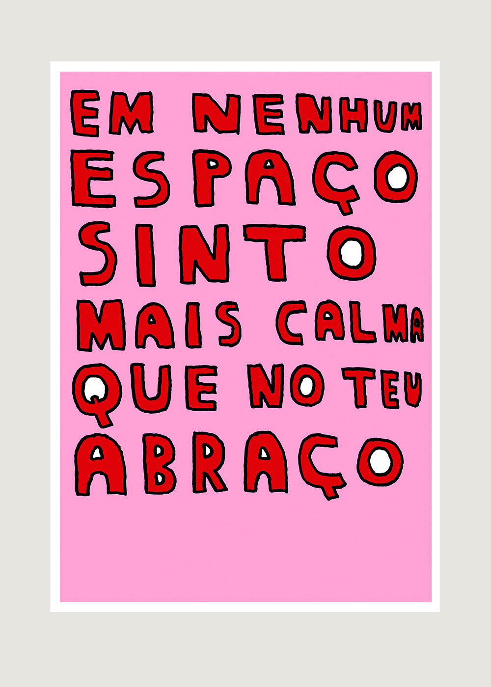 EM NENHUM ESPAÇO SINTO MAIS CALMA