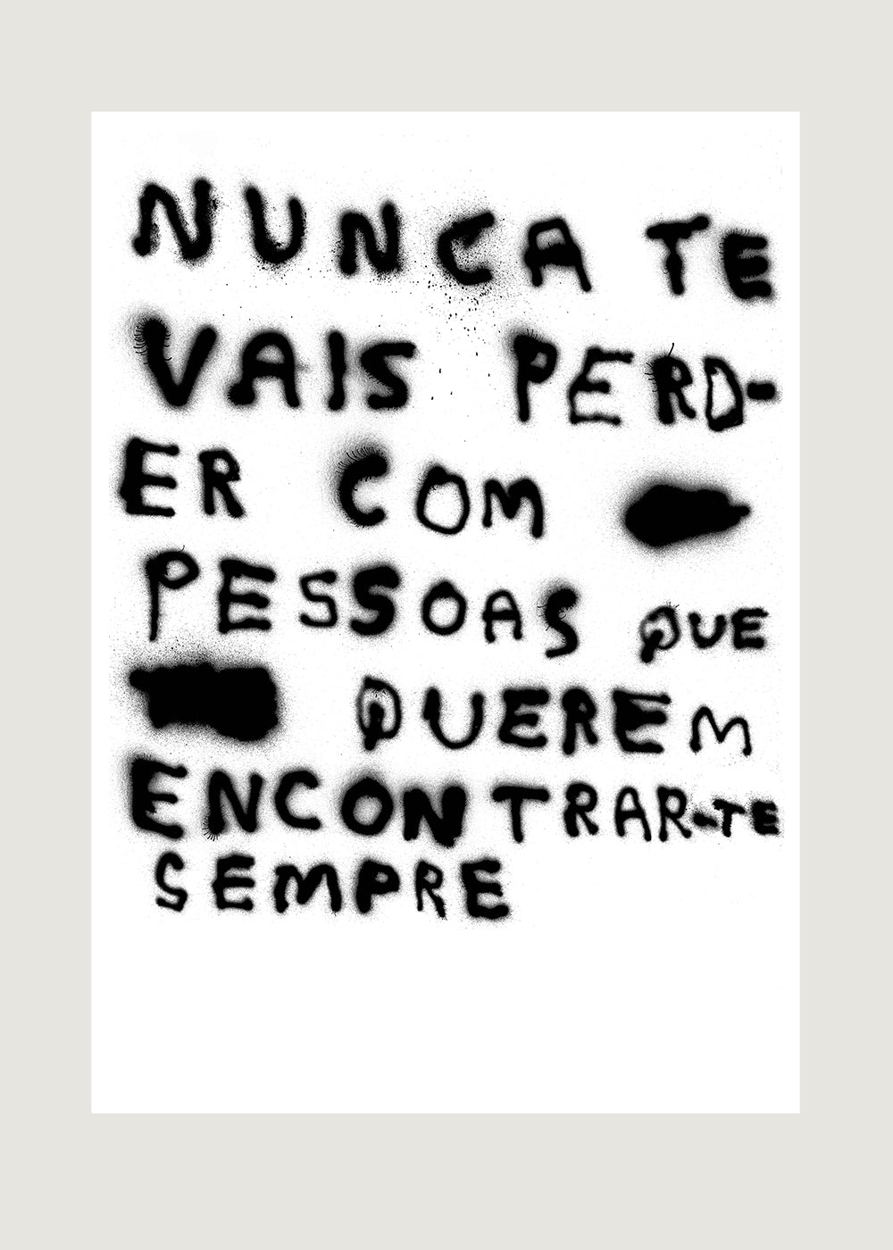 NUNCA TE VAIS PERDER