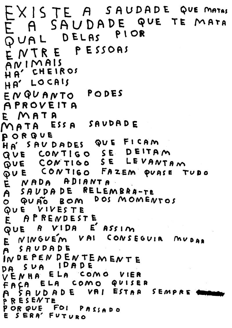 A SAUDADE QUE MATAS