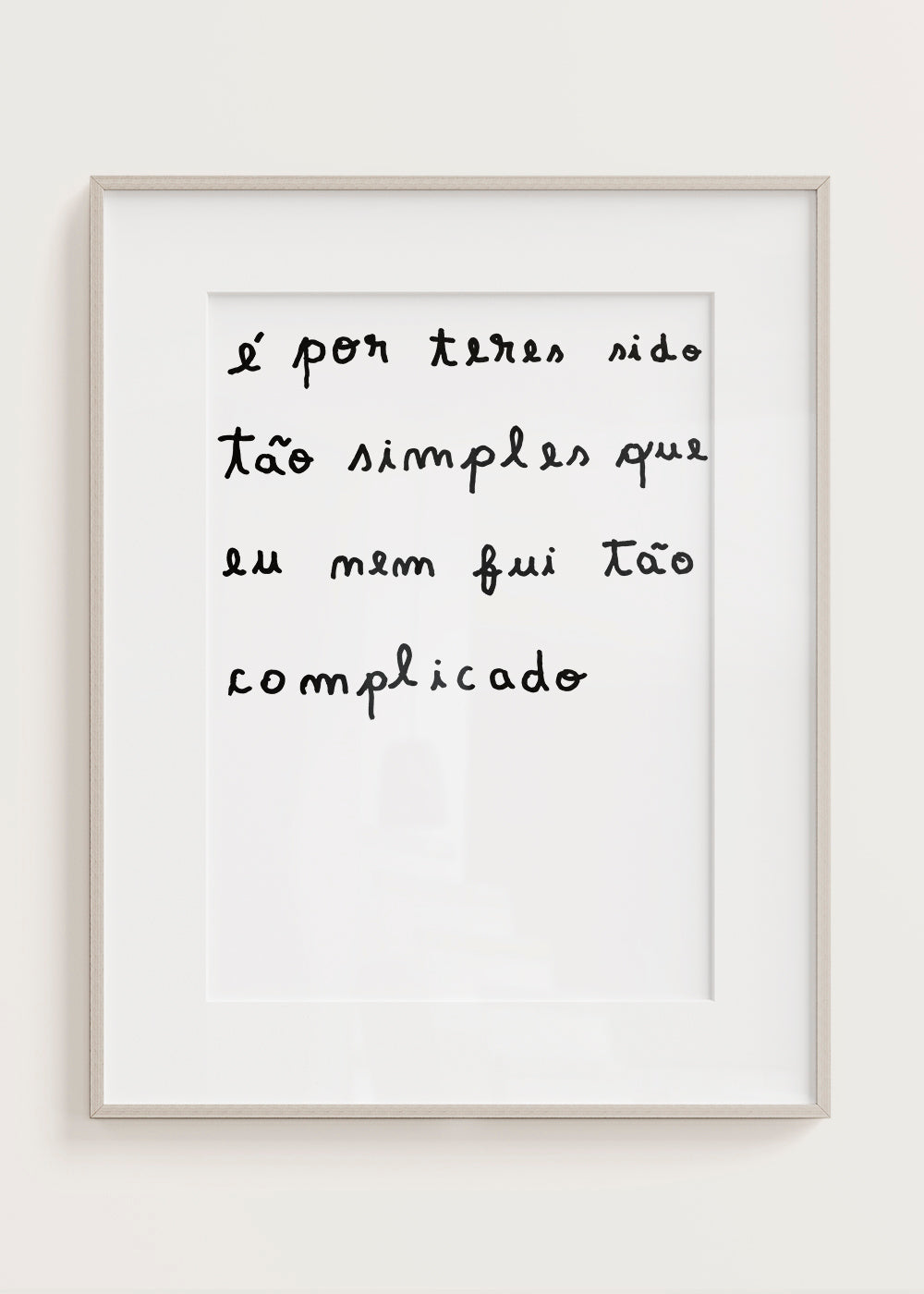 É POR TERES SIDO TÃO SIMPLES